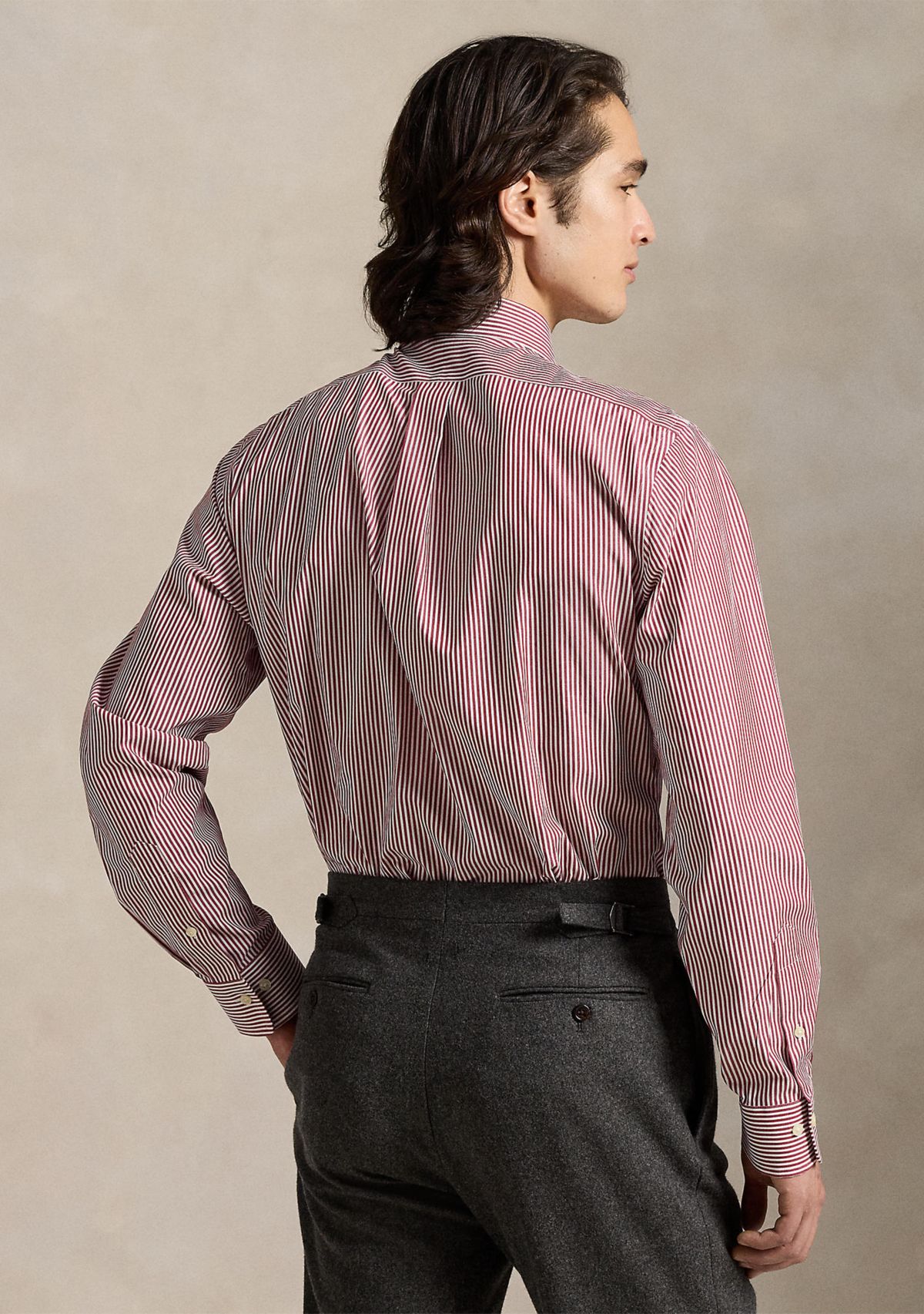 Classic Fit Striped Poplin Shirt