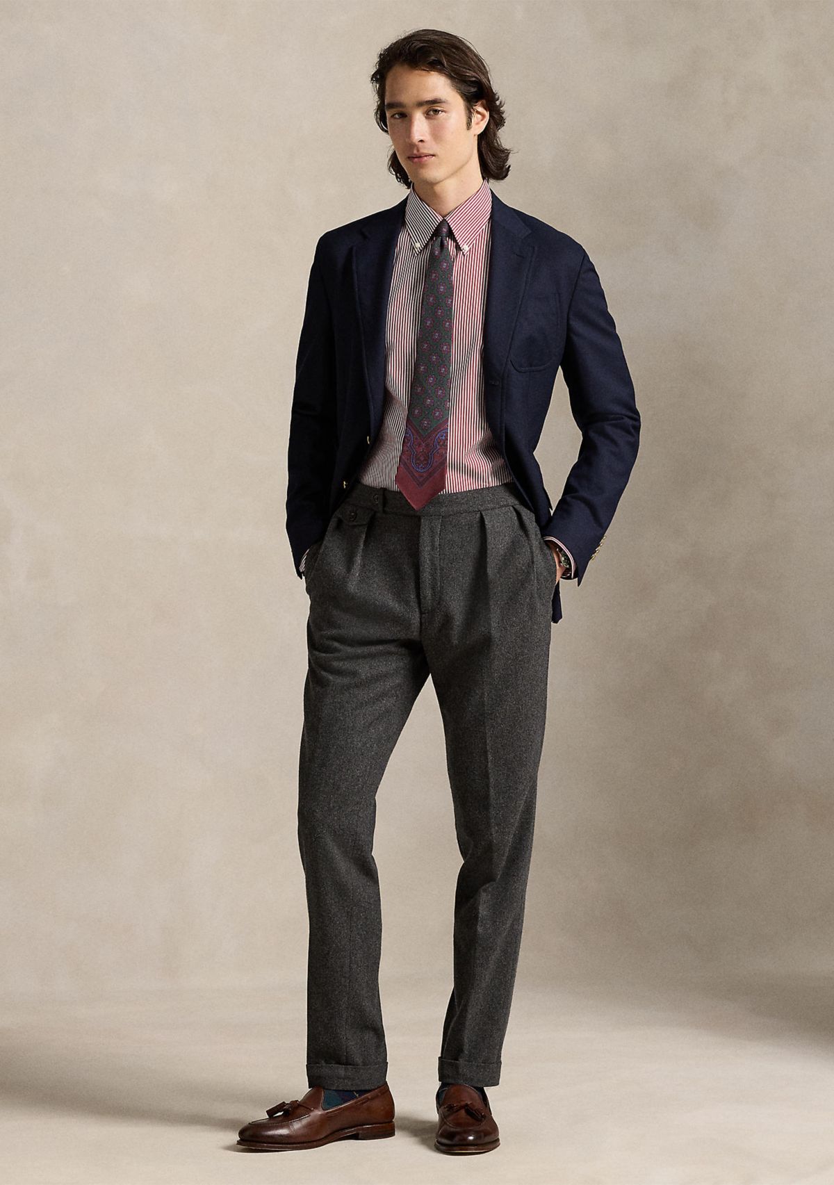 Classic Fit Striped Poplin Shirt