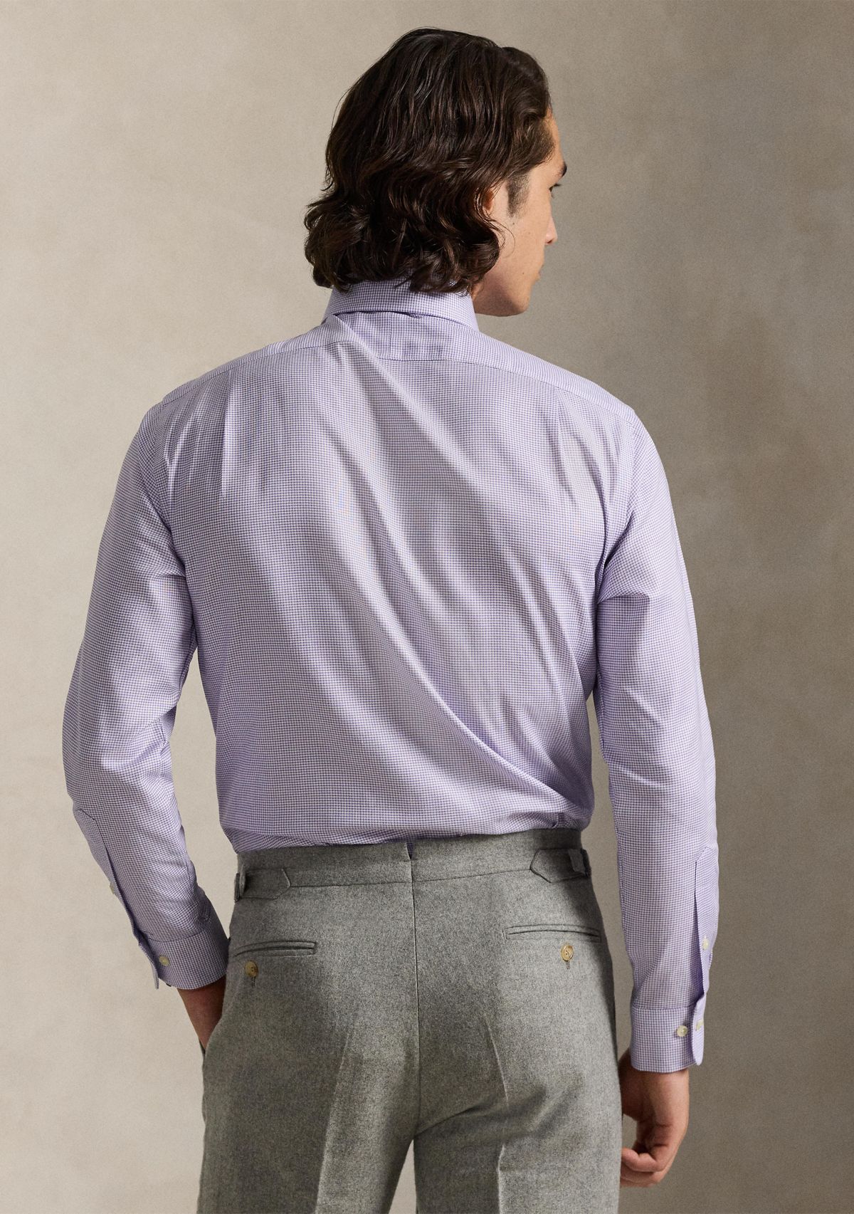 Classic Fit Checked Basket Weave Shirt