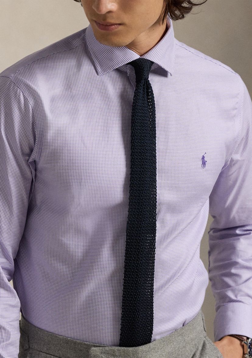 Classic Fit Checked Basket Weave Shirt