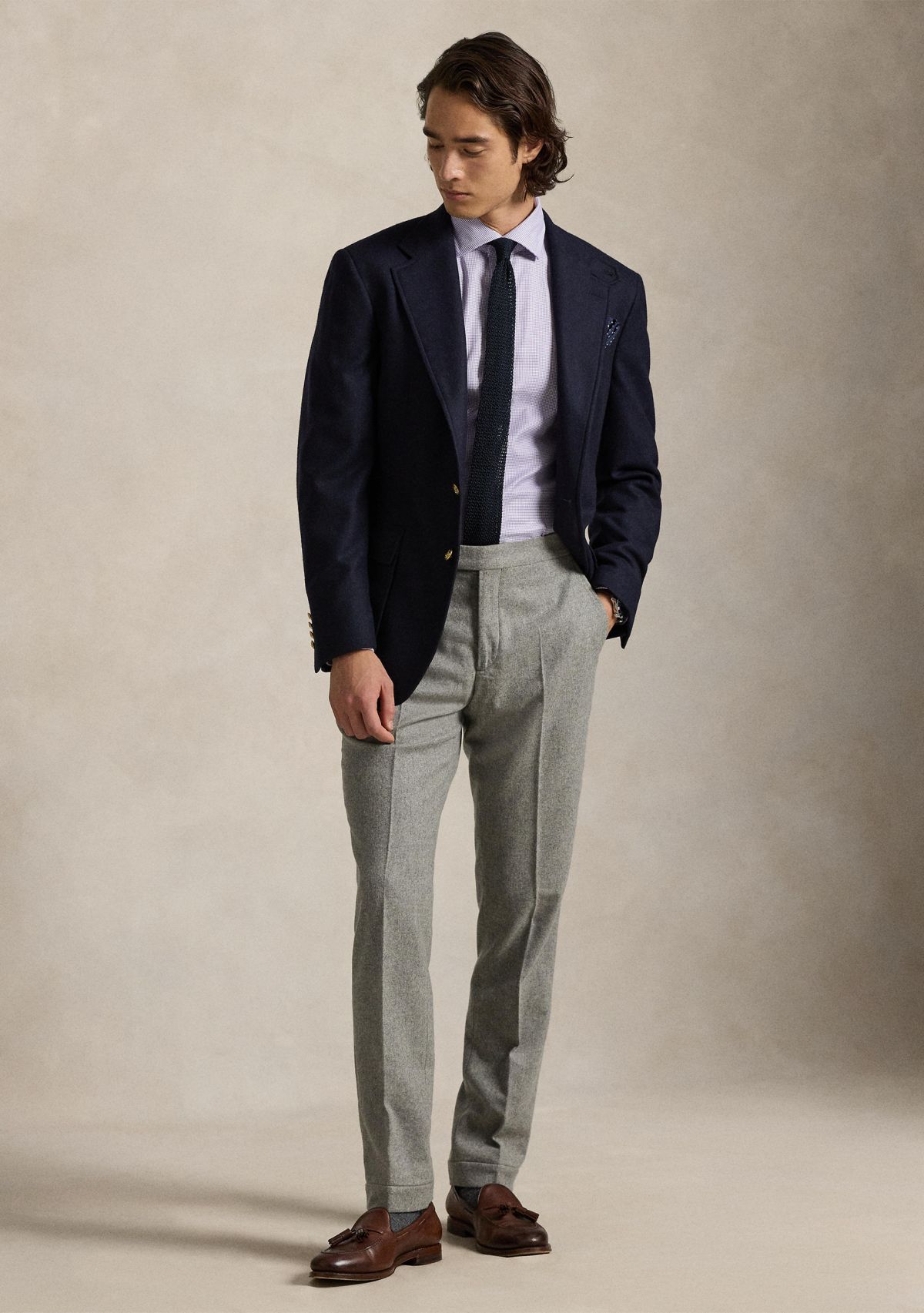 Classic Fit Checked Basket Weave Shirt