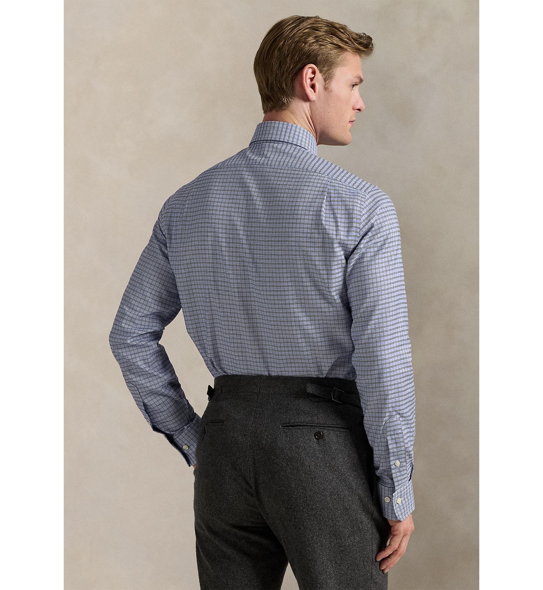 Classic Fit Checked Oxford Shirt