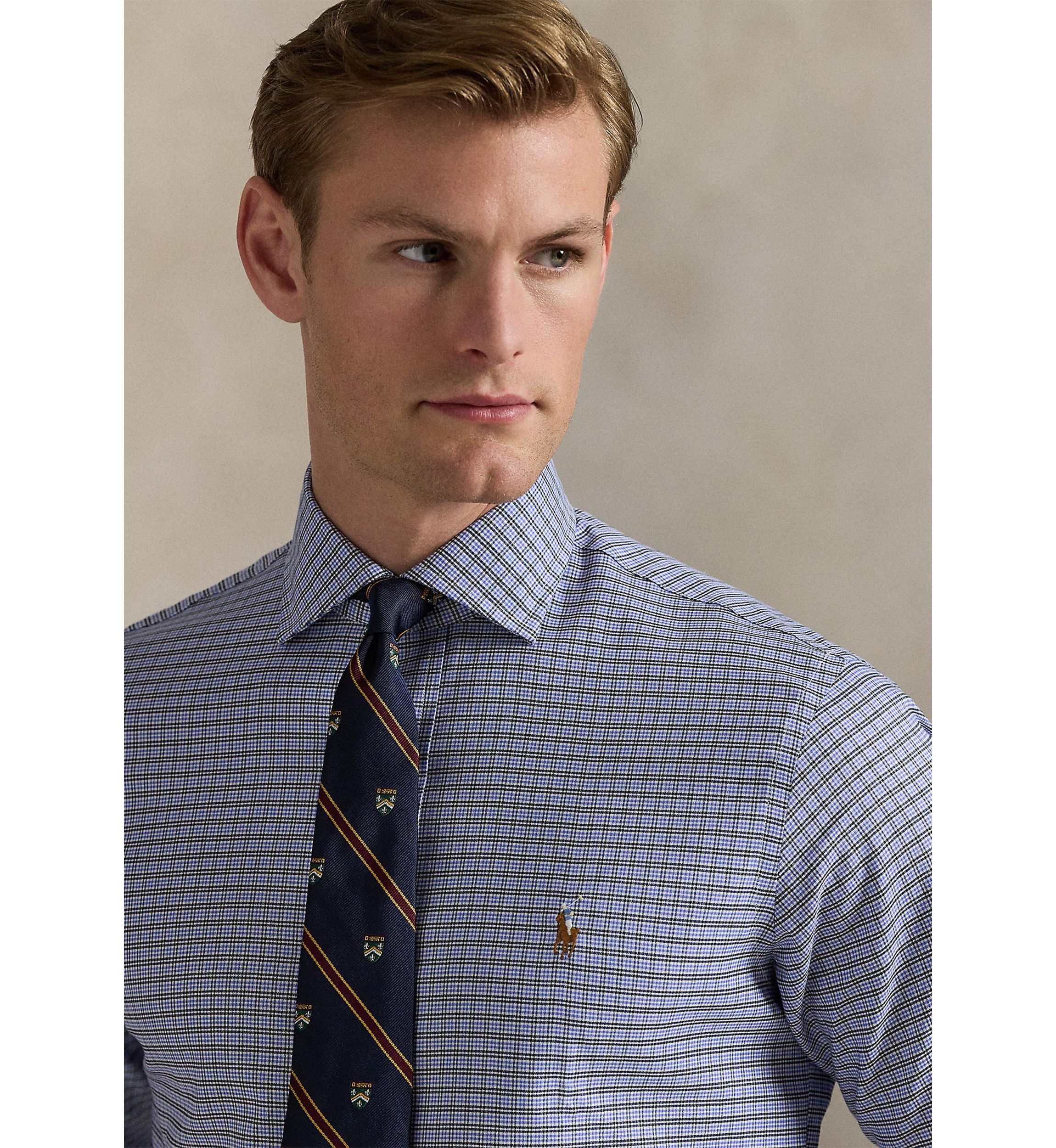 Classic Fit Checked Oxford Shirt