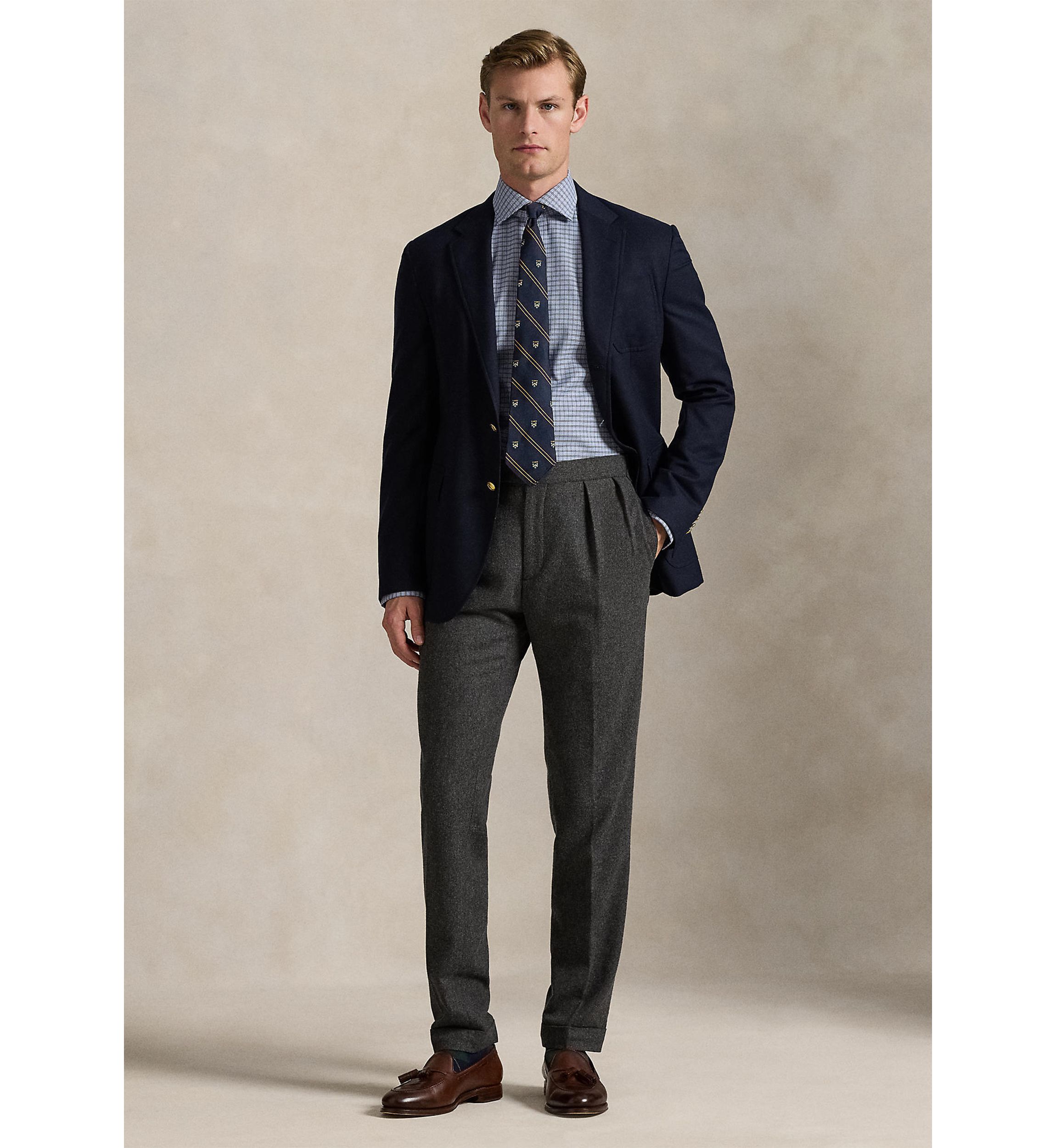 Classic Fit Checked Oxford Shirt