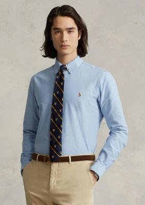 Polo Ralph Lauren Men's Custom Fit Oxford Shirt, Blue, Large