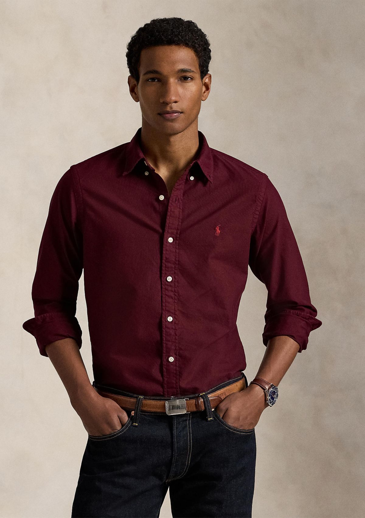 Classic Fit Garment-Dyed Oxford Shirt