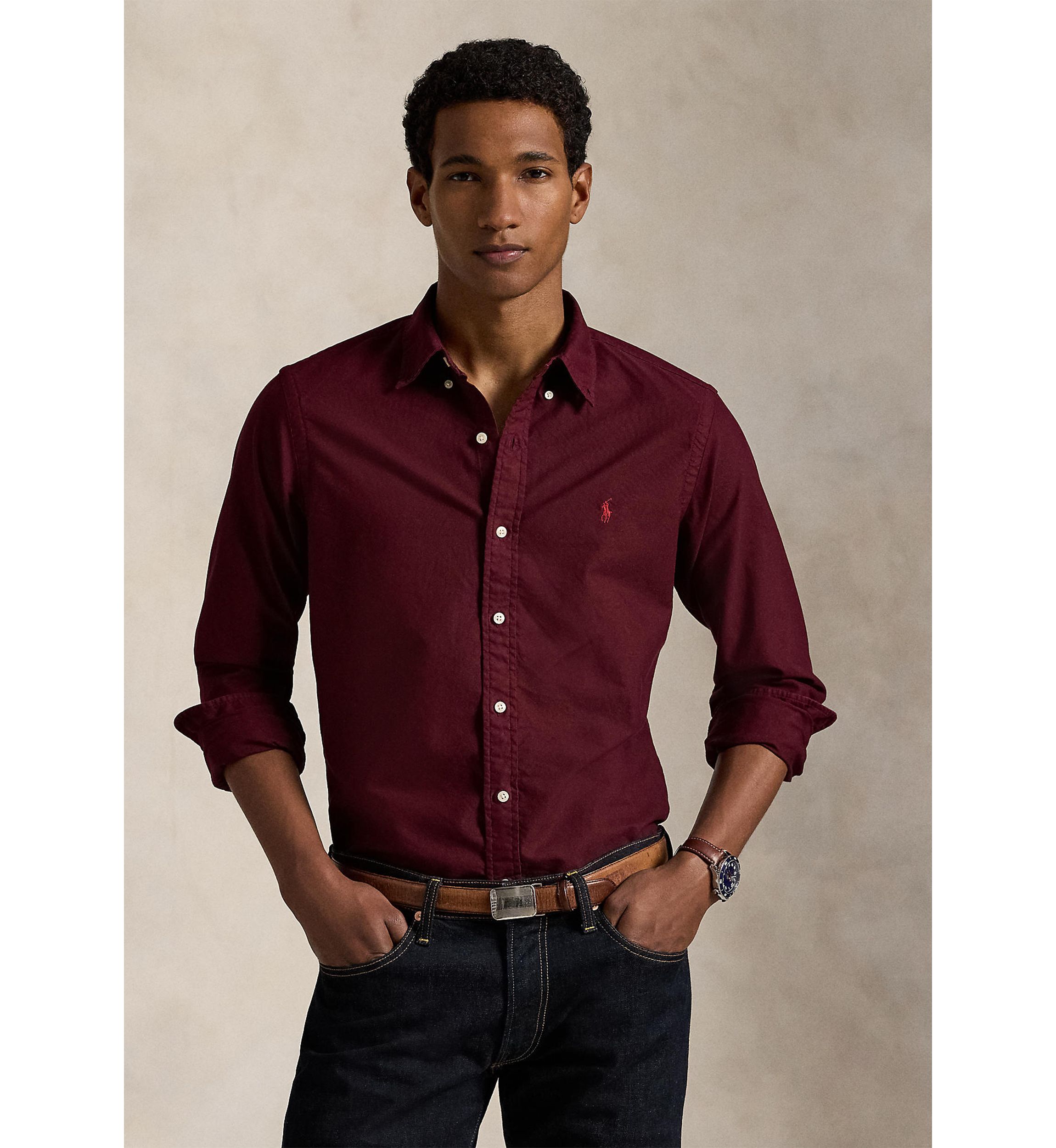 Classic Fit Garment-Dyed Oxford Shirt