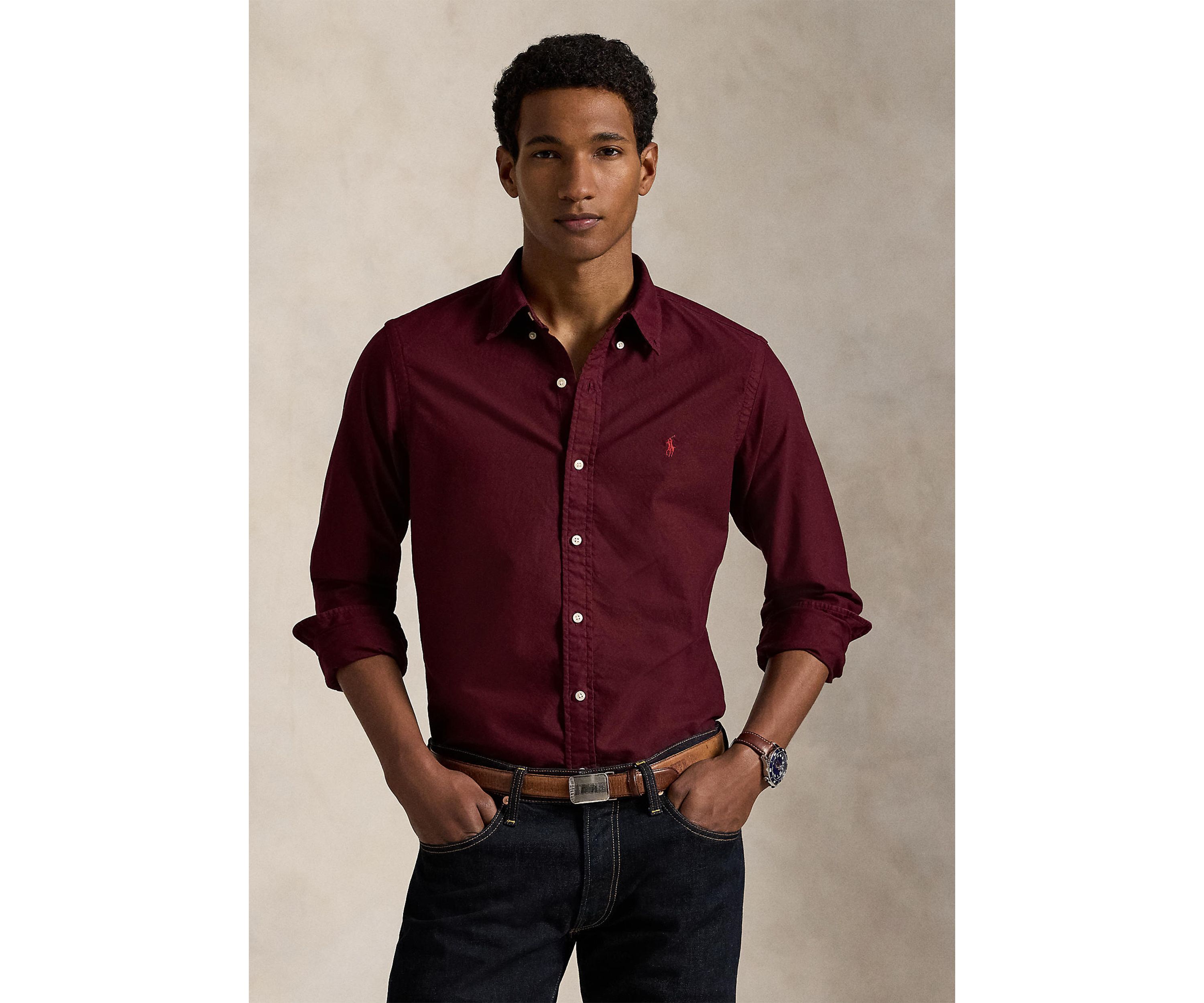 Classic Fit Garment-Dyed Oxford Shirt
