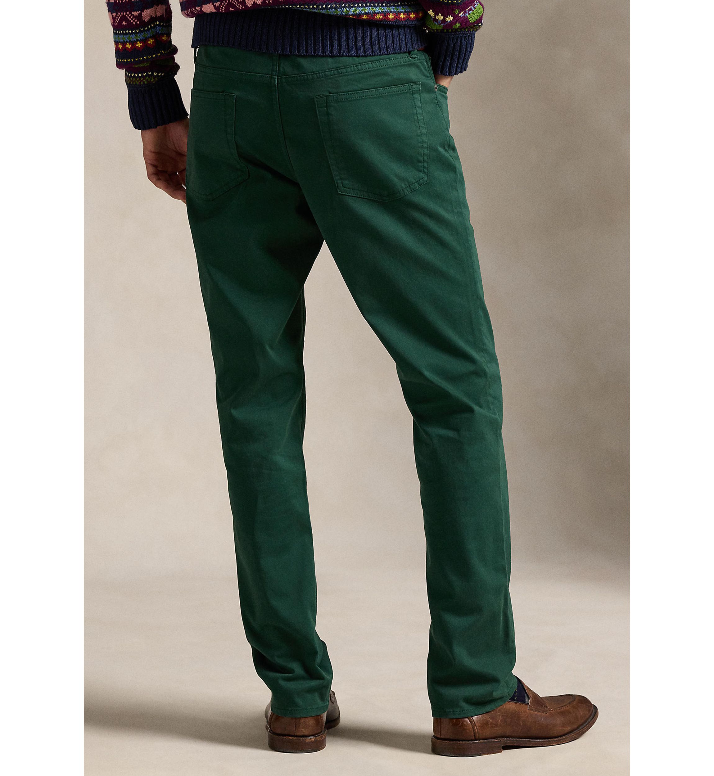 Varick Slim Straight Stretch Sateen Pants
