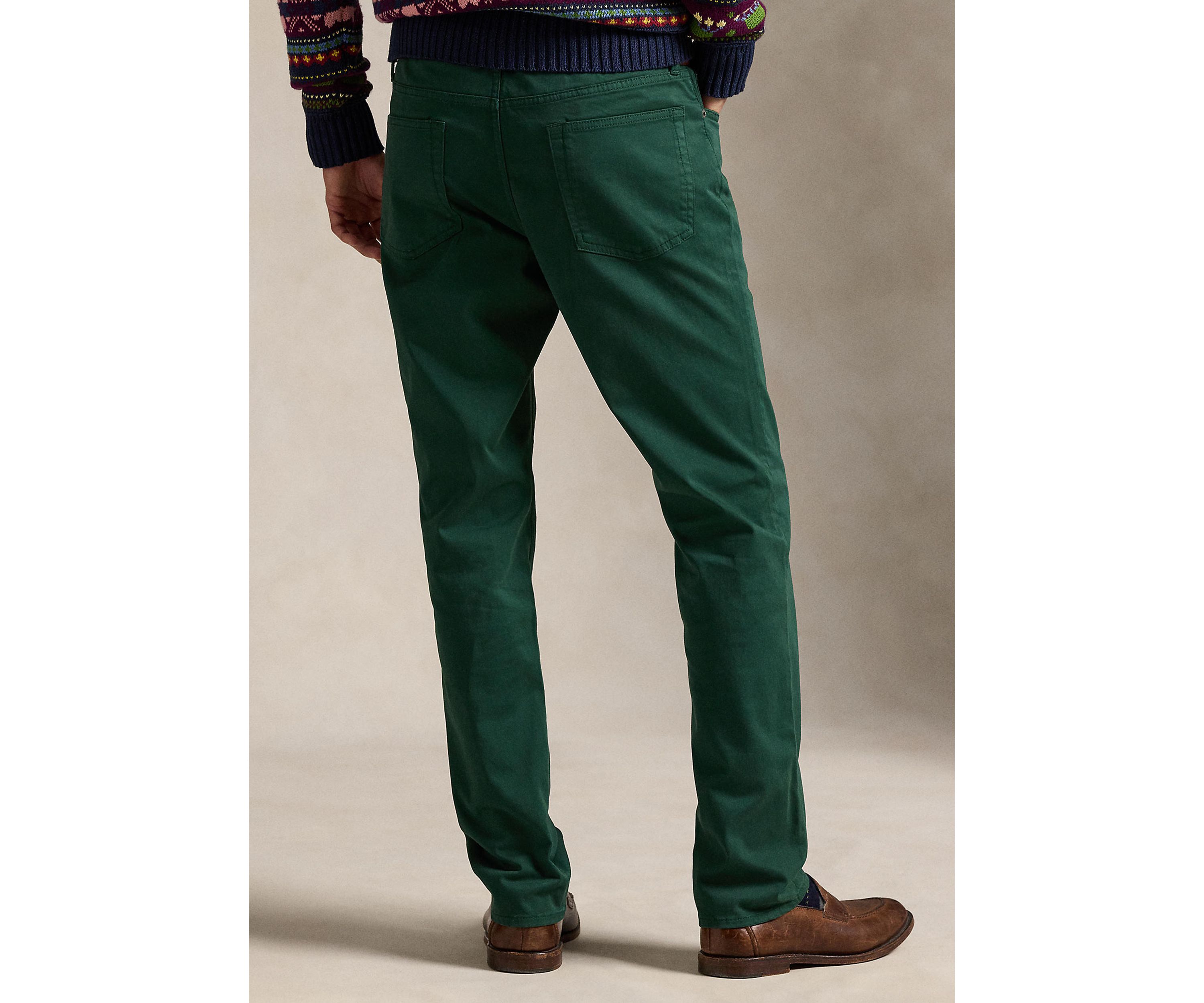Varick Slim Straight Stretch Sateen Pants