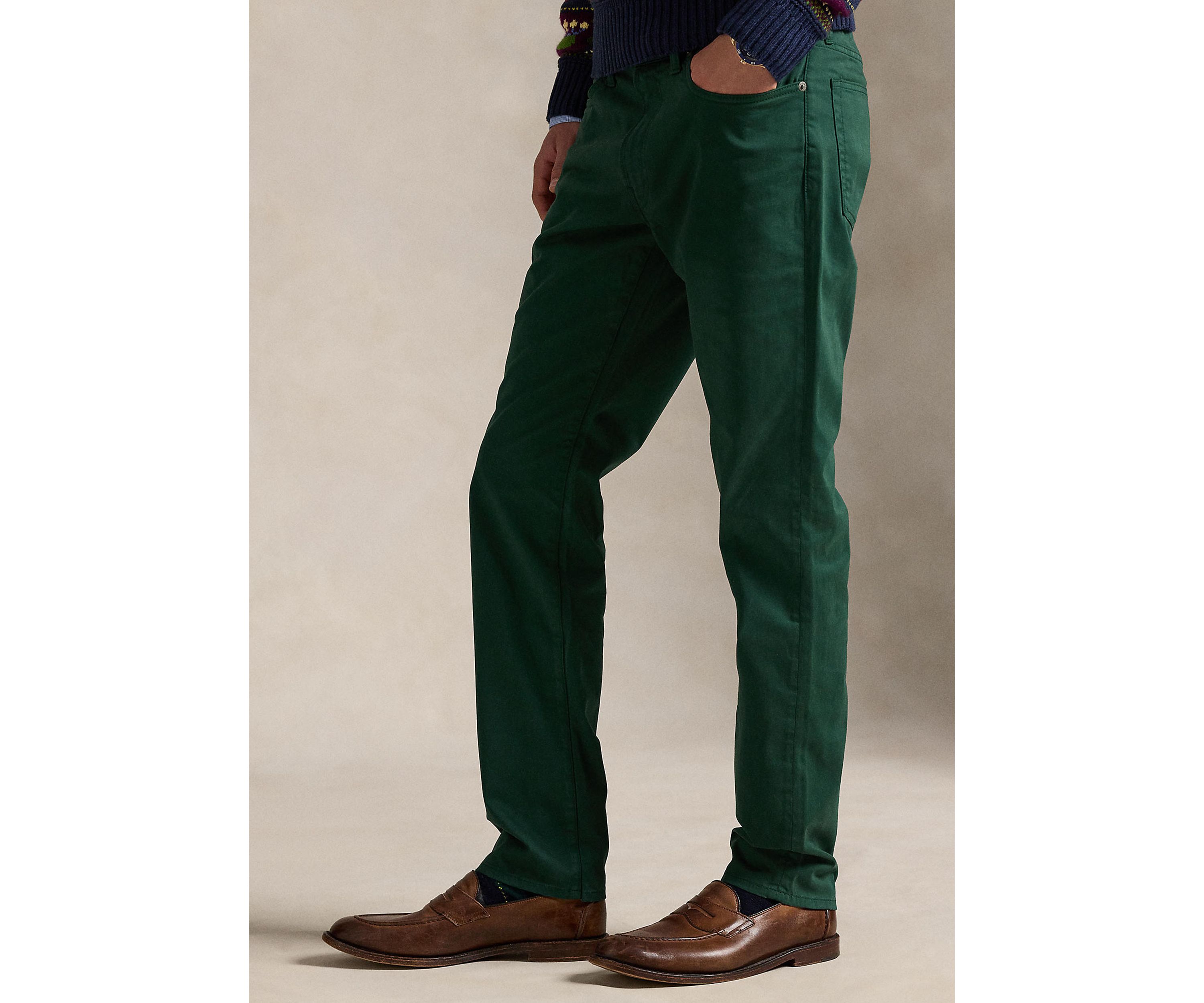 Varick Slim Straight Stretch Sateen Pants