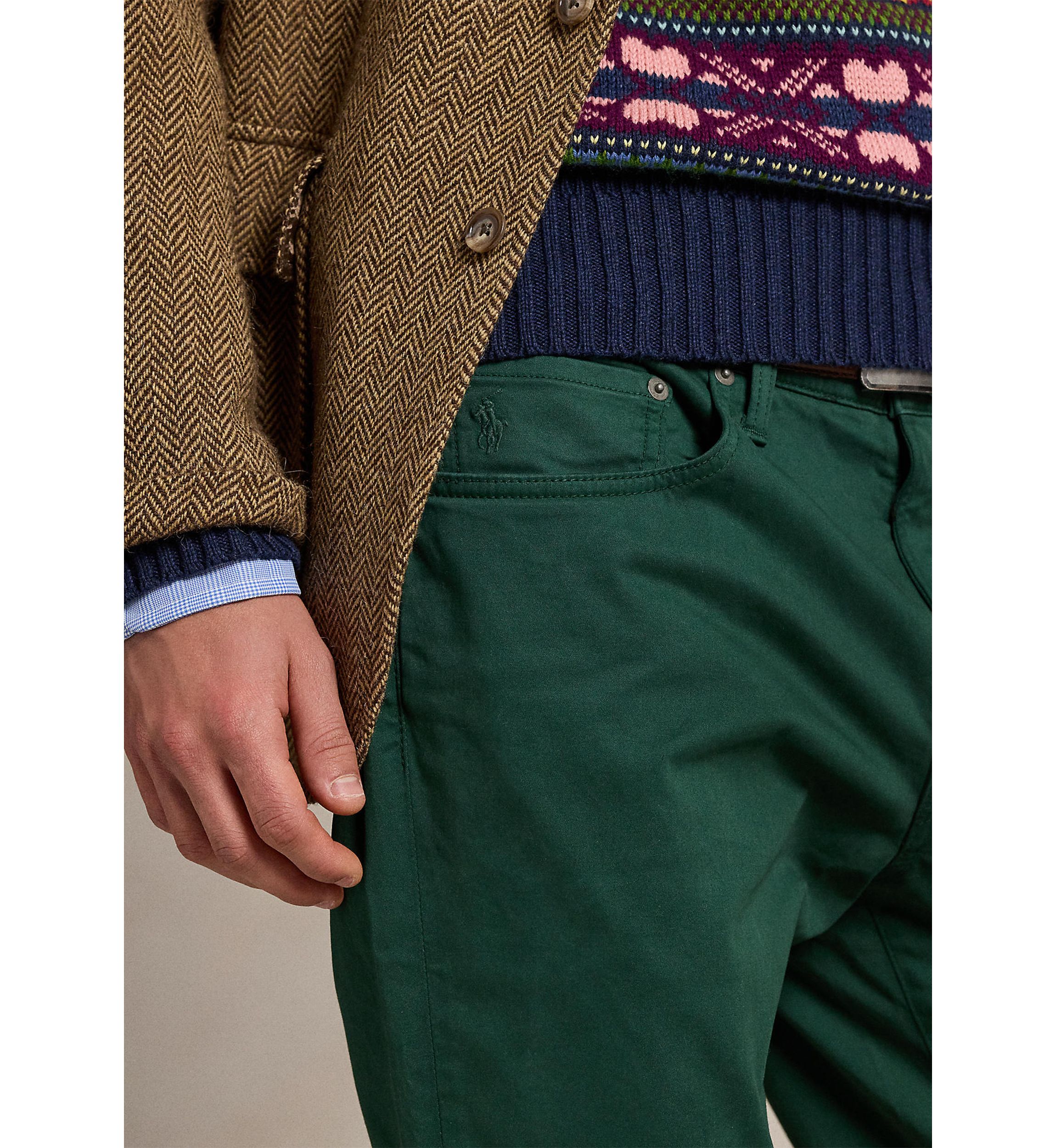 Varick Slim Straight Stretch Sateen Pants