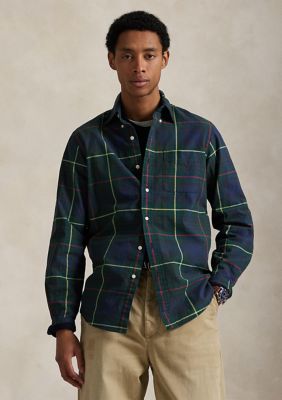 Polo Ralph Lauren Men's Classic Fit Plaid Oxford Shirt, Small
