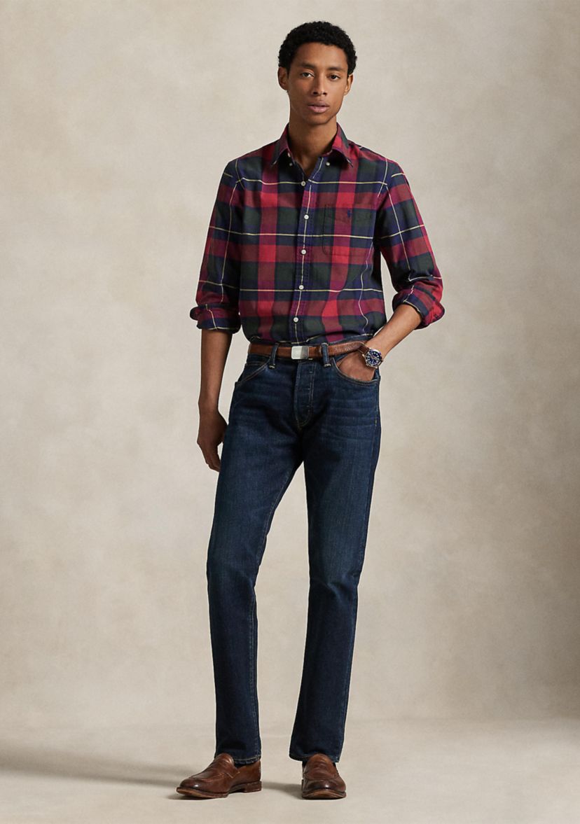 Classic Fit Plaid Oxford Shirt