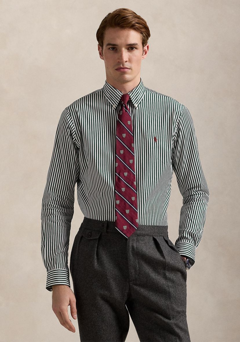 Classic Fit Striped Poplin Shirt