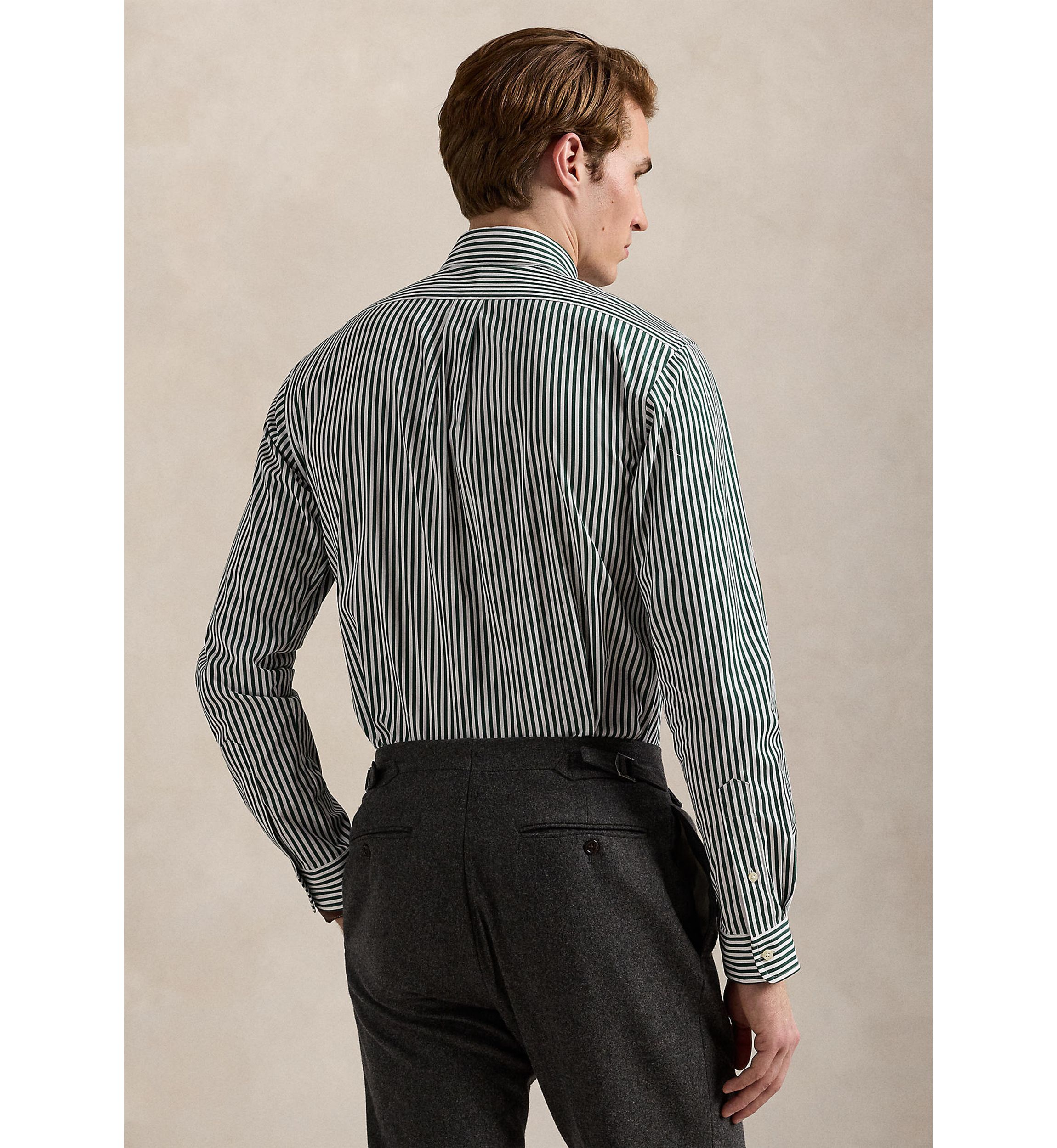 Classic Fit Striped Poplin Shirt