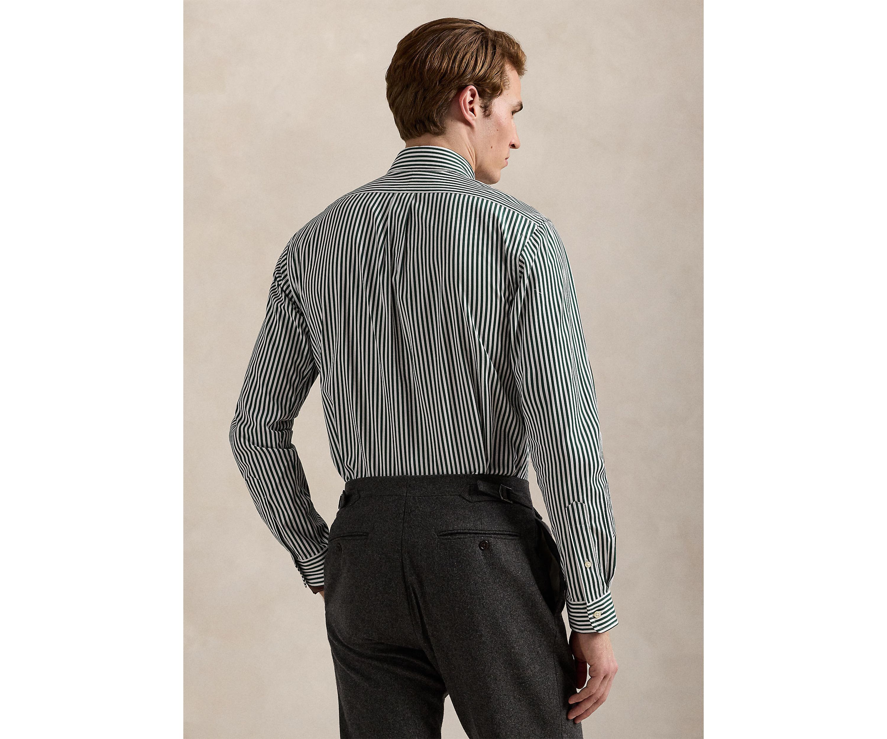 Classic Fit Striped Poplin Shirt