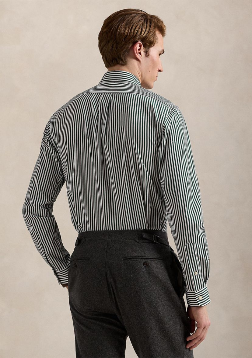 Classic Fit Striped Poplin Shirt