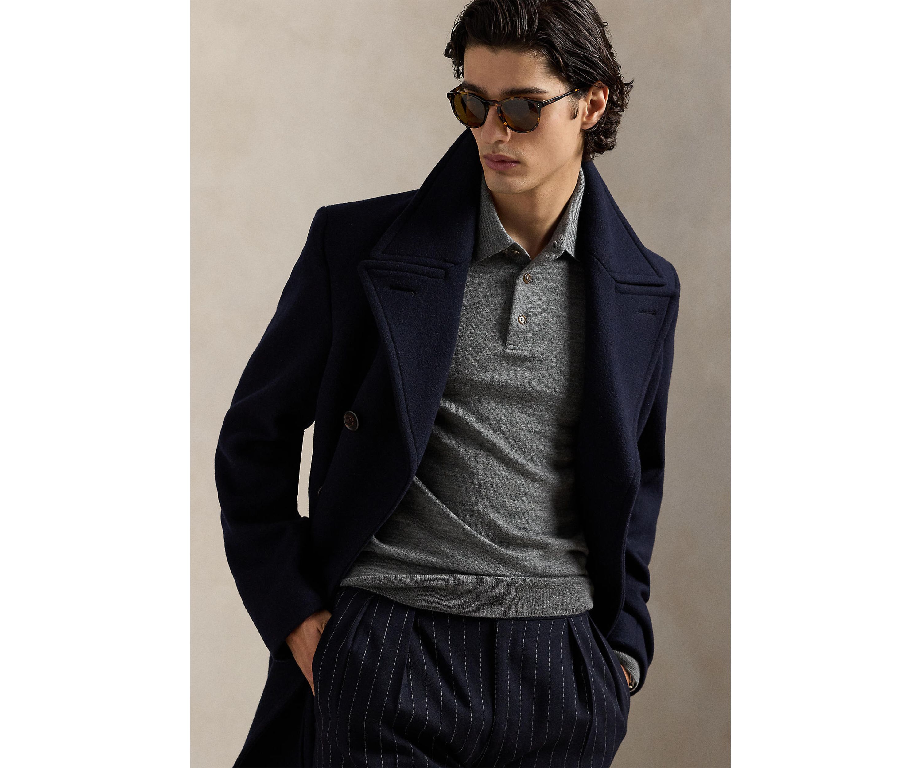 Wool Polo-Collar Sweater