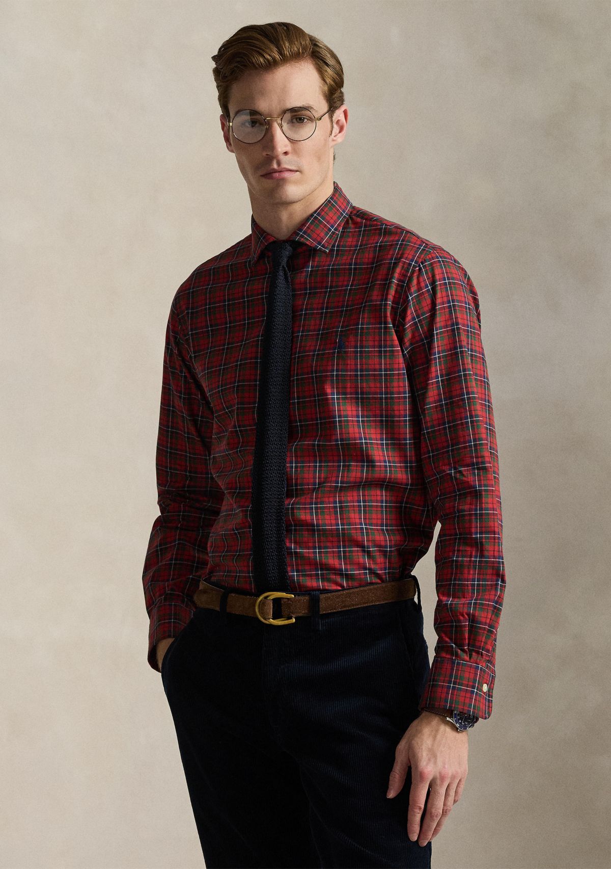 Classic Fit Plaid Twill Shirt