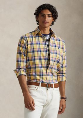 Polo Ralph Lauren Men's Classic Fit Plaid Oxford Shirt, Small