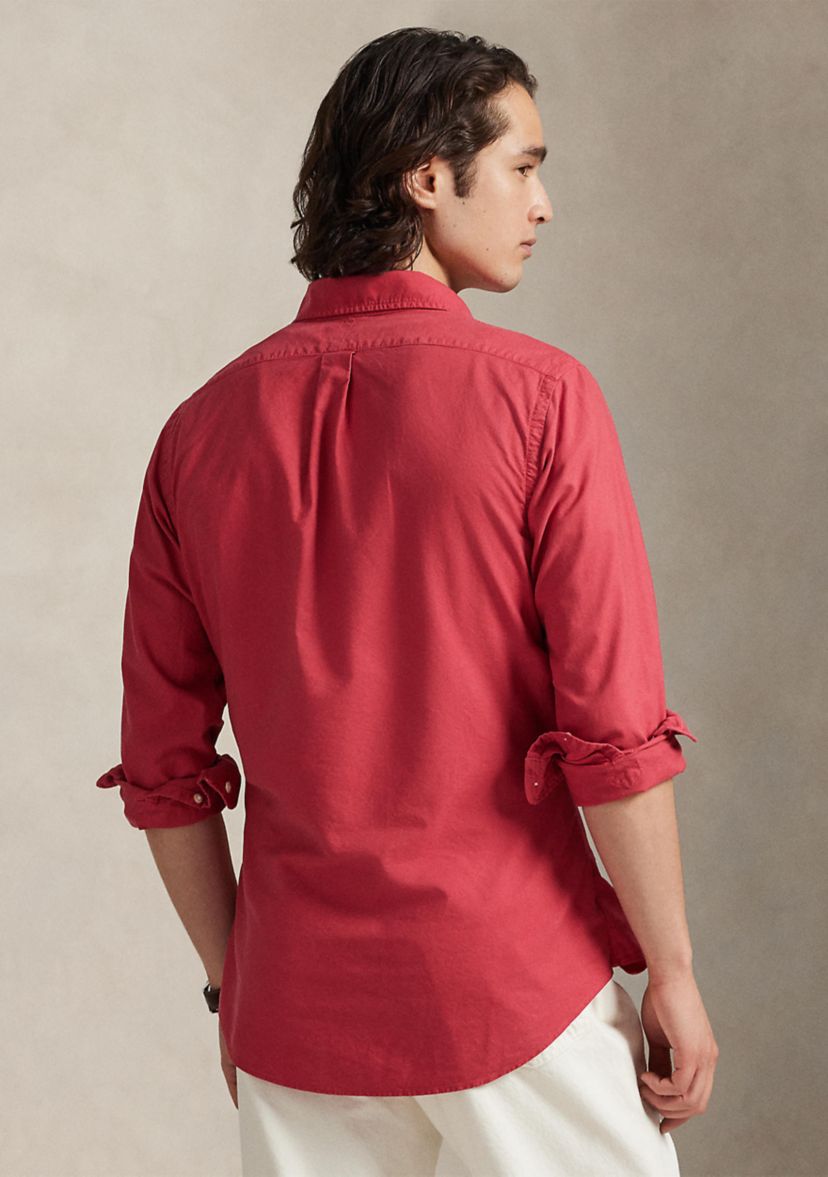 red ralph lauren dress shirt Polo Ralph Lauren Classic Fit Red Chambray Long Sleeve Shirt