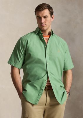 Polo Ralph Lauren Big & Tall Garment-Dyed Oxford Shirt, Green, 4XLB