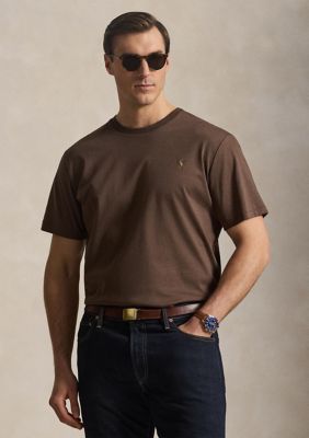 Polo Ralph Lauren Men's Big & Tall Soft Cotton Crewneck T-Shirt, Brown, 4XLB