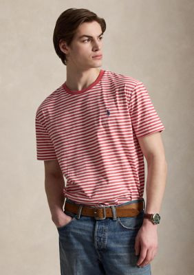 Polo Ralph Lauren Men's Classic Fit Striped Jersey T-Shirt, Red, XL