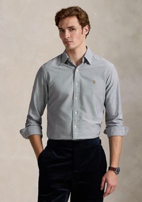 Polo Ralph Lauren Men's Iconic Oxford Shirt, Grey, Large