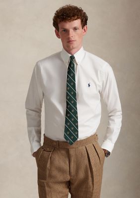 Polo Ralph Lauren Men's Classic Fit Performance Twill Shirt, White, Large