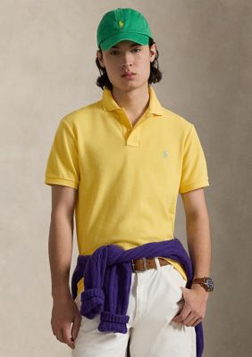 Polo Ralph Lauren Men's The Iconic Mesh Polo Shirt, Yellow, Large