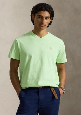Polo Ralph Lauren Men's Classic Fit Jersey V-Neck T-Shirt, Green, Small