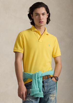 Polo Ralph Lauren Men's The Iconic Mesh Polo Shirt, Yellow, 2XL