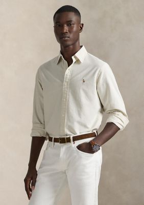 Polo Ralph Lauren Men's The Iconic Oxford Shirt, Sand, XL