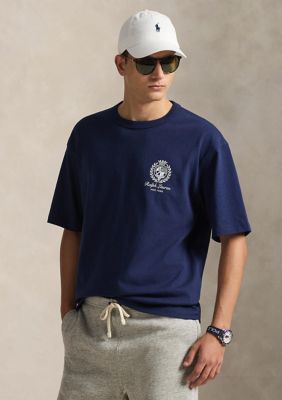 Polo Ralph Lauren Men's Relaxed Fit Jersey Graphic T-Shirt, Navy Blue, Medium