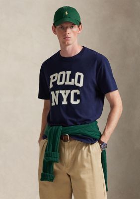 Polo Ralph Lauren Men's Classic Fit Jersey Graphic T-Shirt, Navy Blue, Large