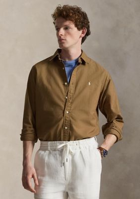 Polo Ralph Lauren Garment-Dyed Oxford Shirt, Brown, 2XL