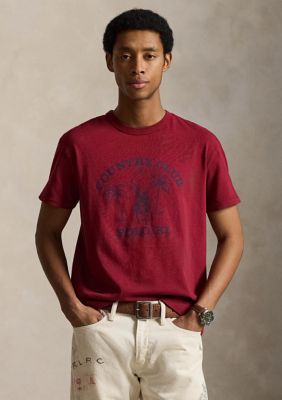 Polo Ralph Lauren Men's Classic Fit Jersey Graphic T-Shirt, Red, 2XL