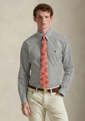 Polo Ralph Lauren Men's Classic Fit Striped Broadcloth Shirt, Medium