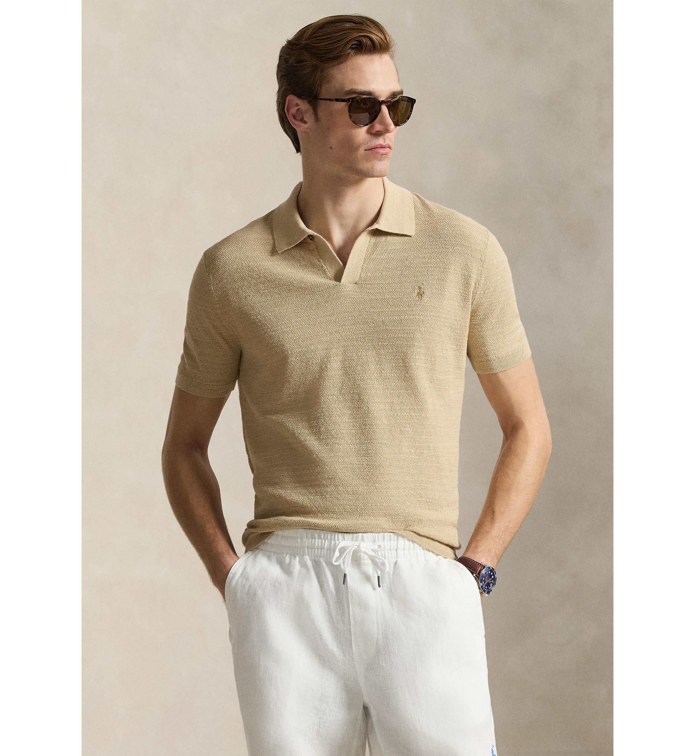 Polo Ralph Lauren Textured Cotton-Linen Sweater | Belk