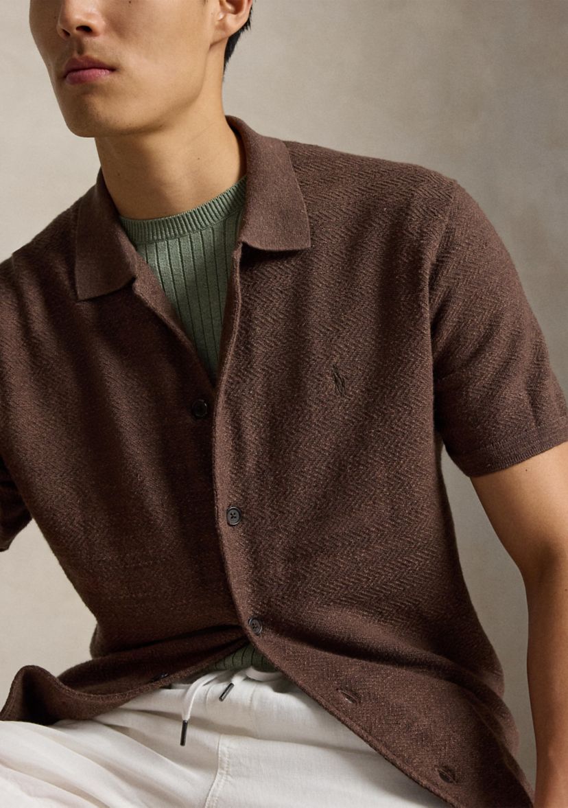 Polo Ralph Lauren Men's Cotton-Linen Short-Sleeve Cardigan | Belk