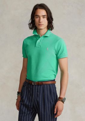 Polo Ralph Lauren Custom Slim Fit Solid Mesh Polo Shirt