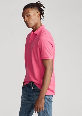 Polo Ralph Lauren Men's Custom Slim Fit Mesh Polo, Pink, Small