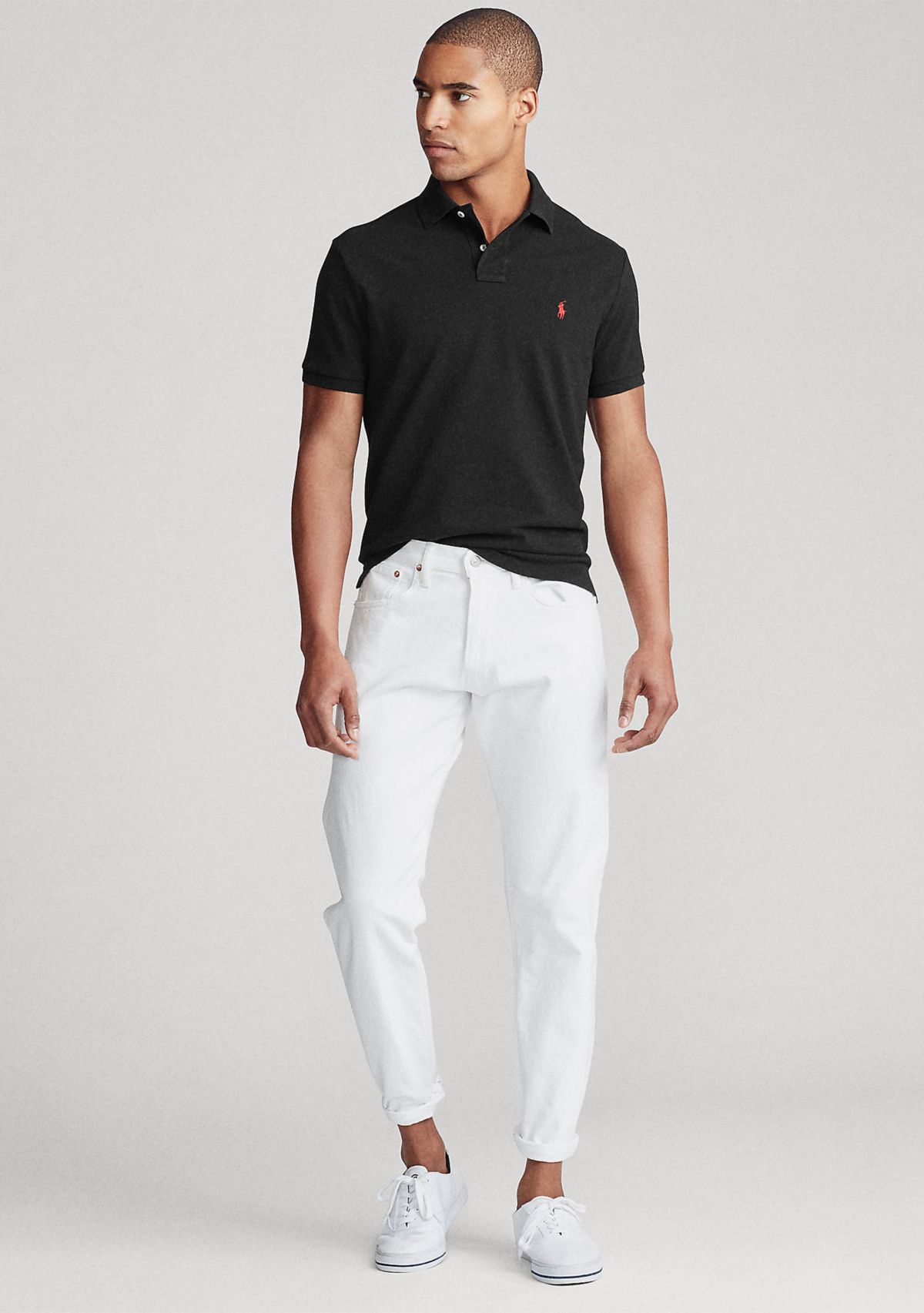 Custom Slim Fit Mesh Polo