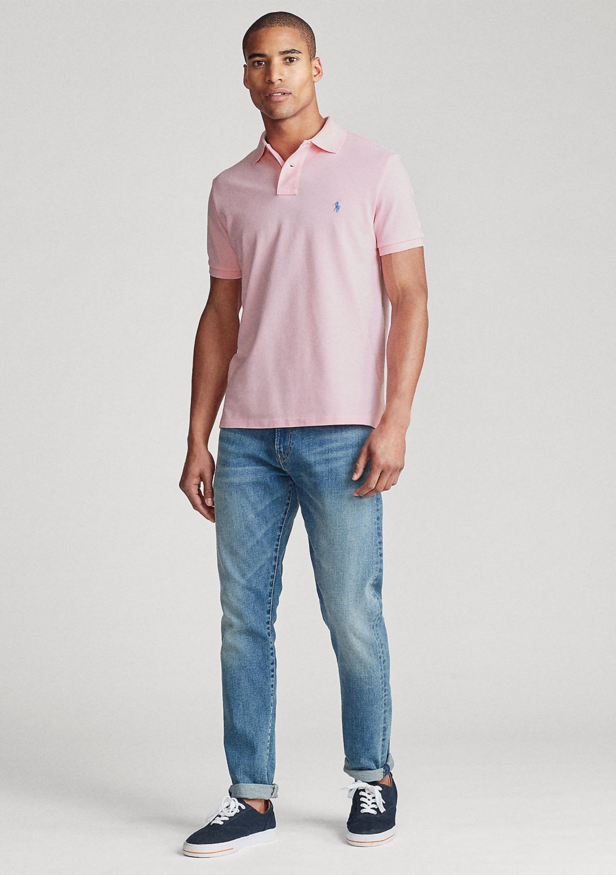 Custom Slim Fit Mesh Polo