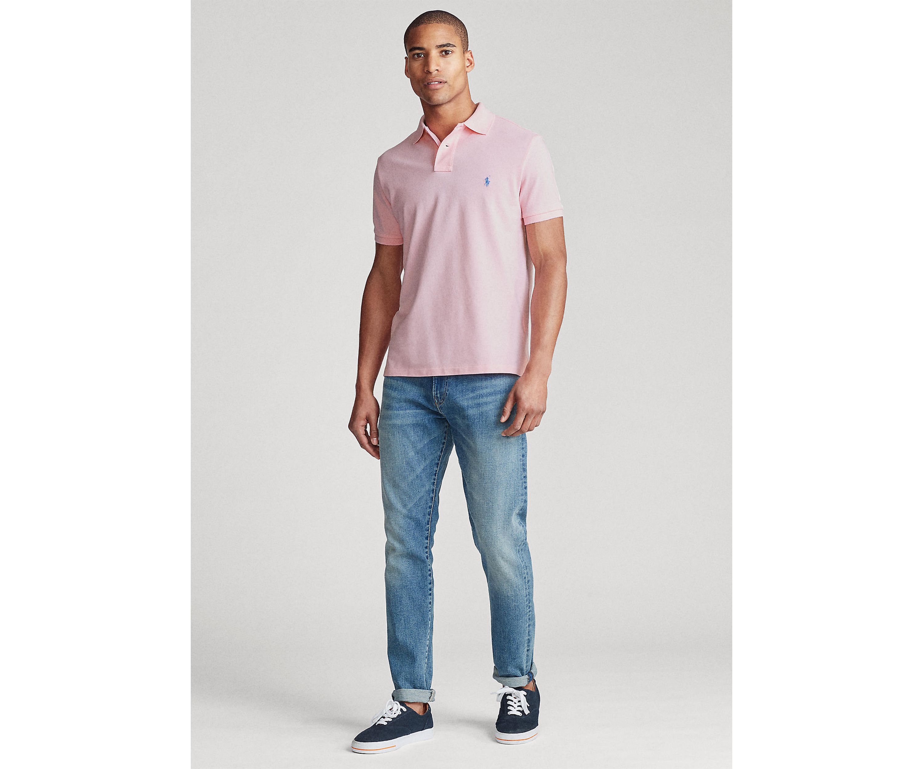 Custom Slim Fit Mesh Polo