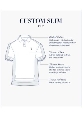 Ontspannend solo kromme Polo Ralph Lauren Custom Slim Fit Mesh Polo | belk