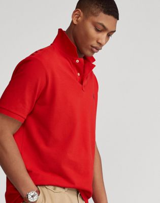 Polo Ralph Lauren Men's Classic Fit Mesh Polo, Red, 2XL