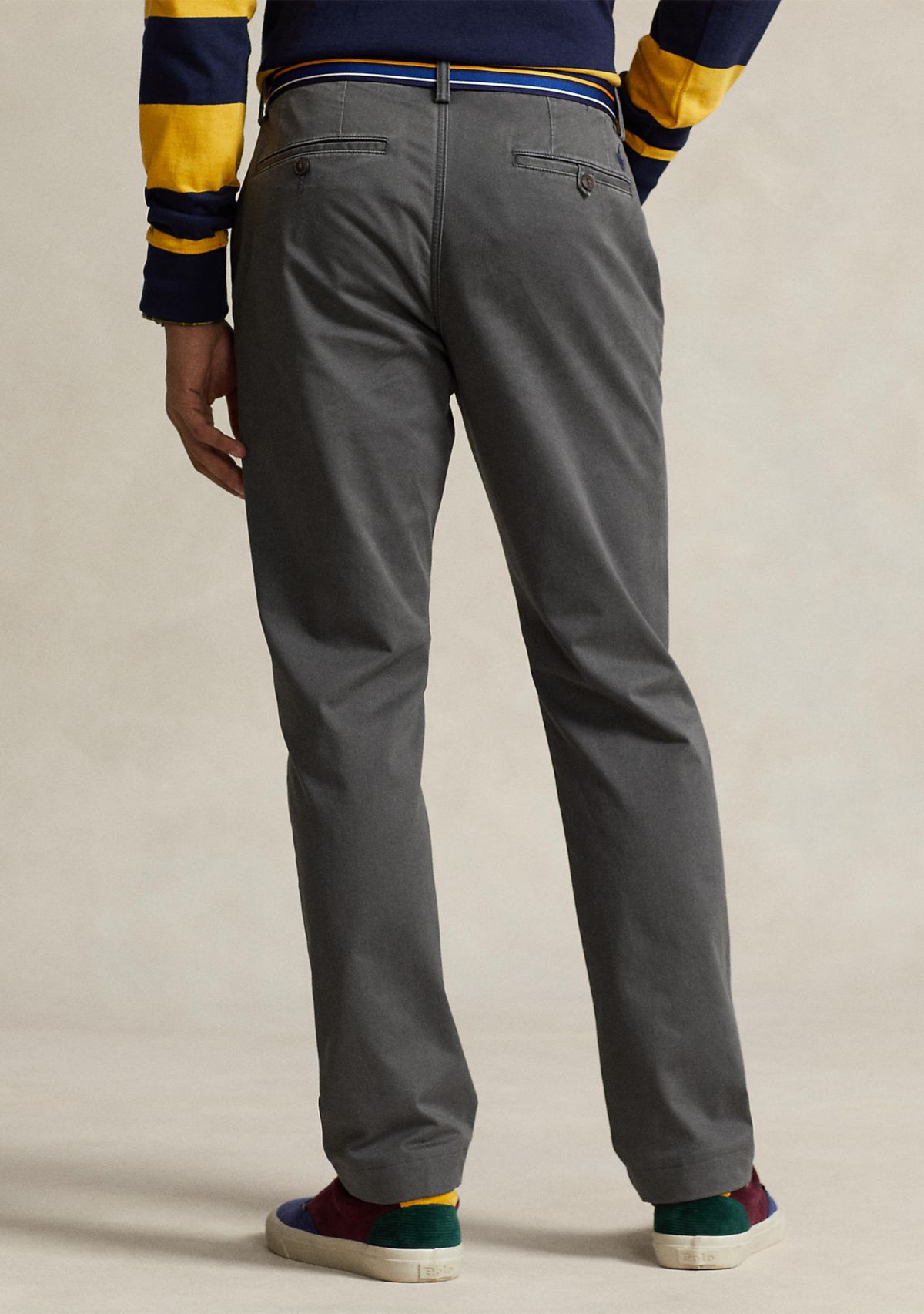 Stretch Straight Fit Washed Chino Pants